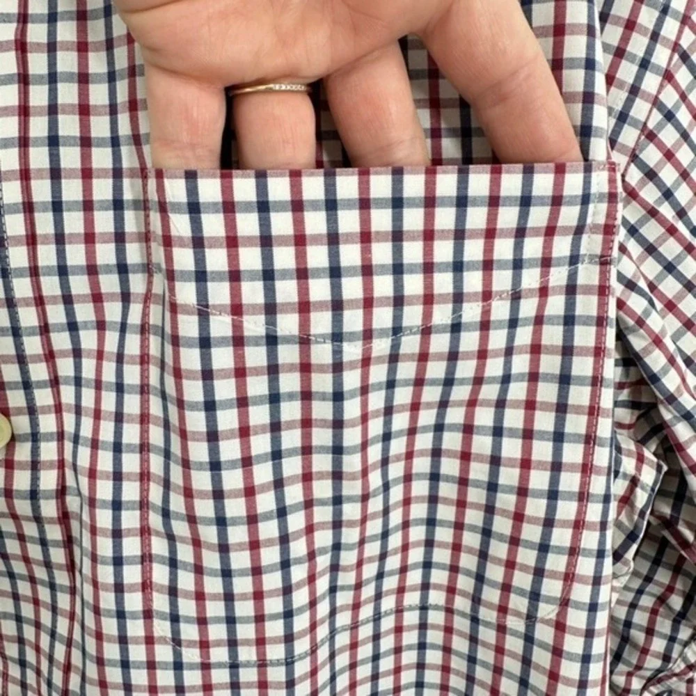 Banana Republic Men's Button Down Shirt Long Sleeve Checkered Plaid Classic Fall